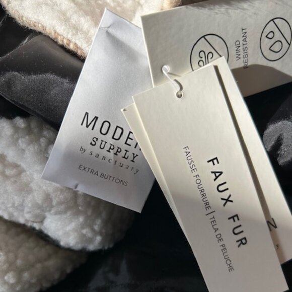 Modern Supply by Sanctuary Faux Wool Collared neckline Long Sleeve Plaid Shacket - Picture 9 of 14